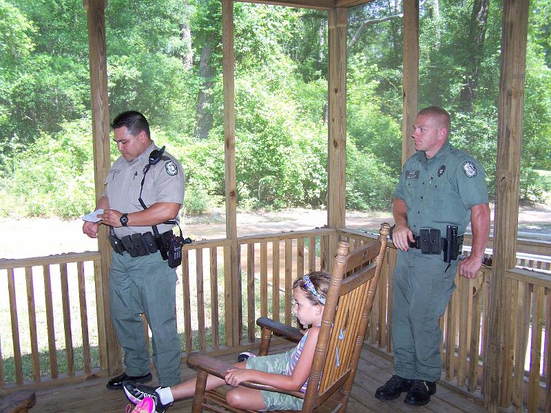 100_6907.JPG - Officers from the Florida Wildlife Conservation Commission addressed the group.