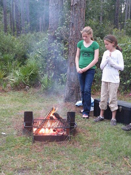 40-Flag.JPG - Morgan and Andrea placed each of the pieces into the fire ......