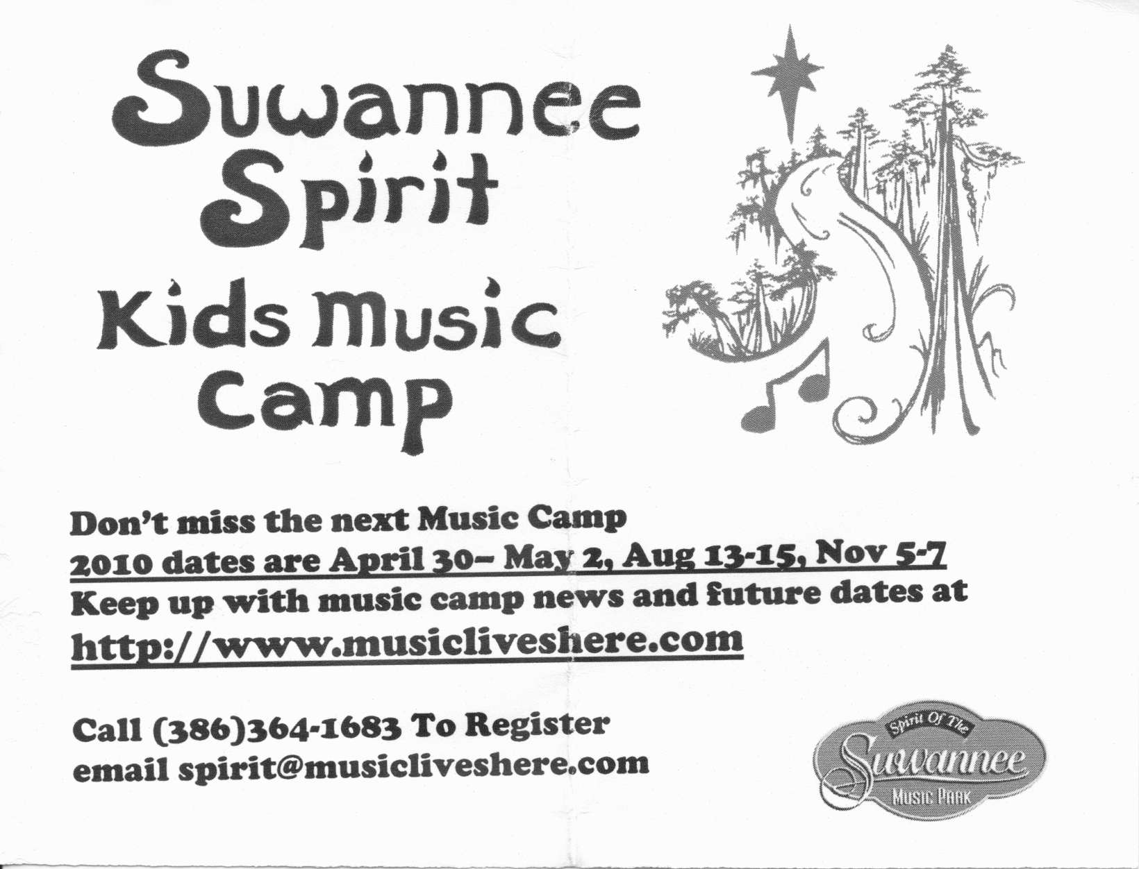 Kids Music Camp Announcement
